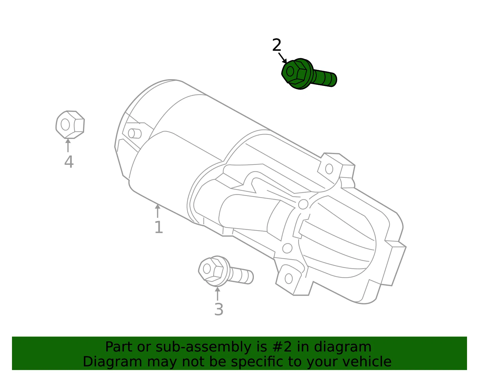 Starter Bolt - Mazda (9YA9-41-003) - view 3