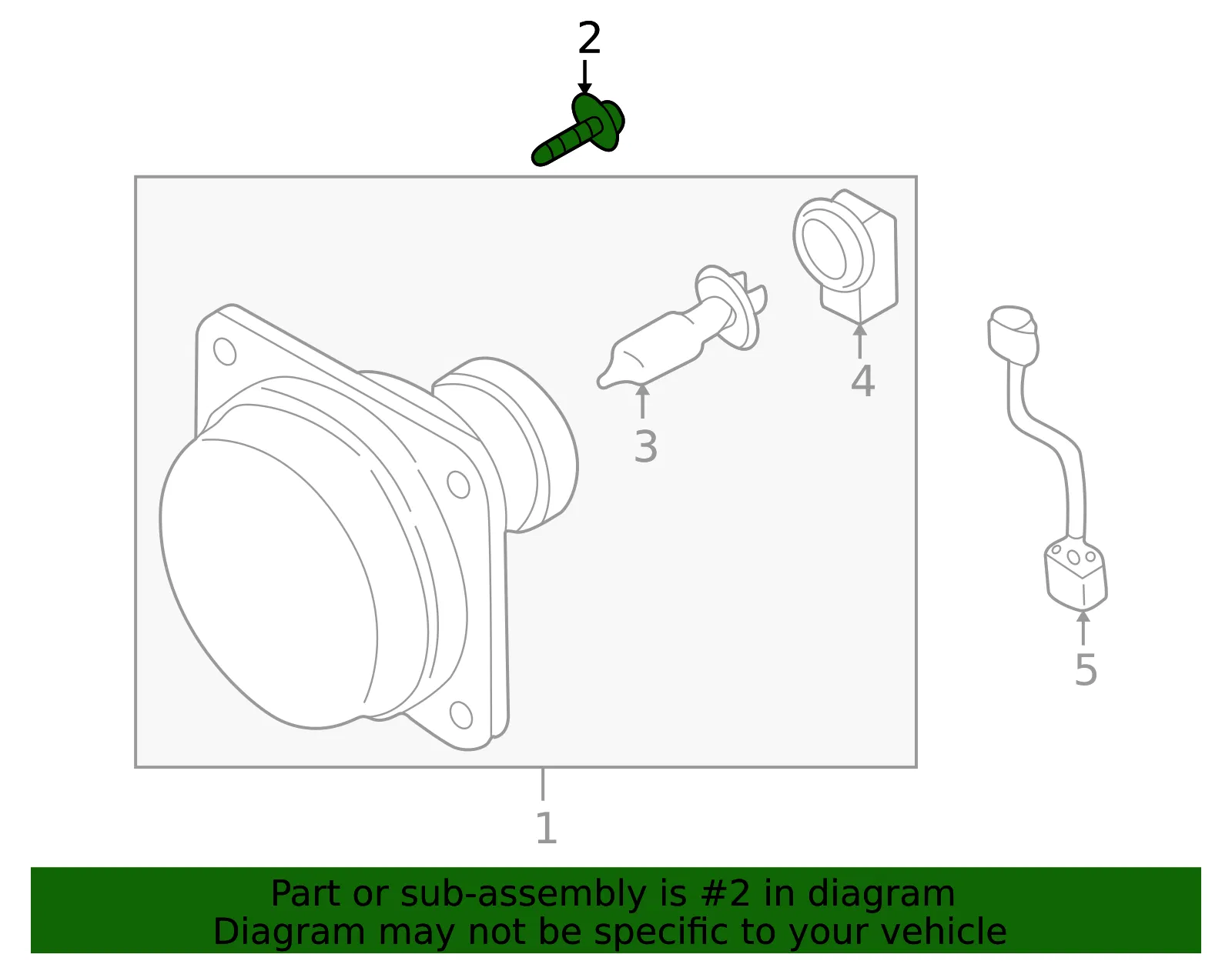 Fog Lamp Assembly Screw - Mazda (9cn600520) - view 2