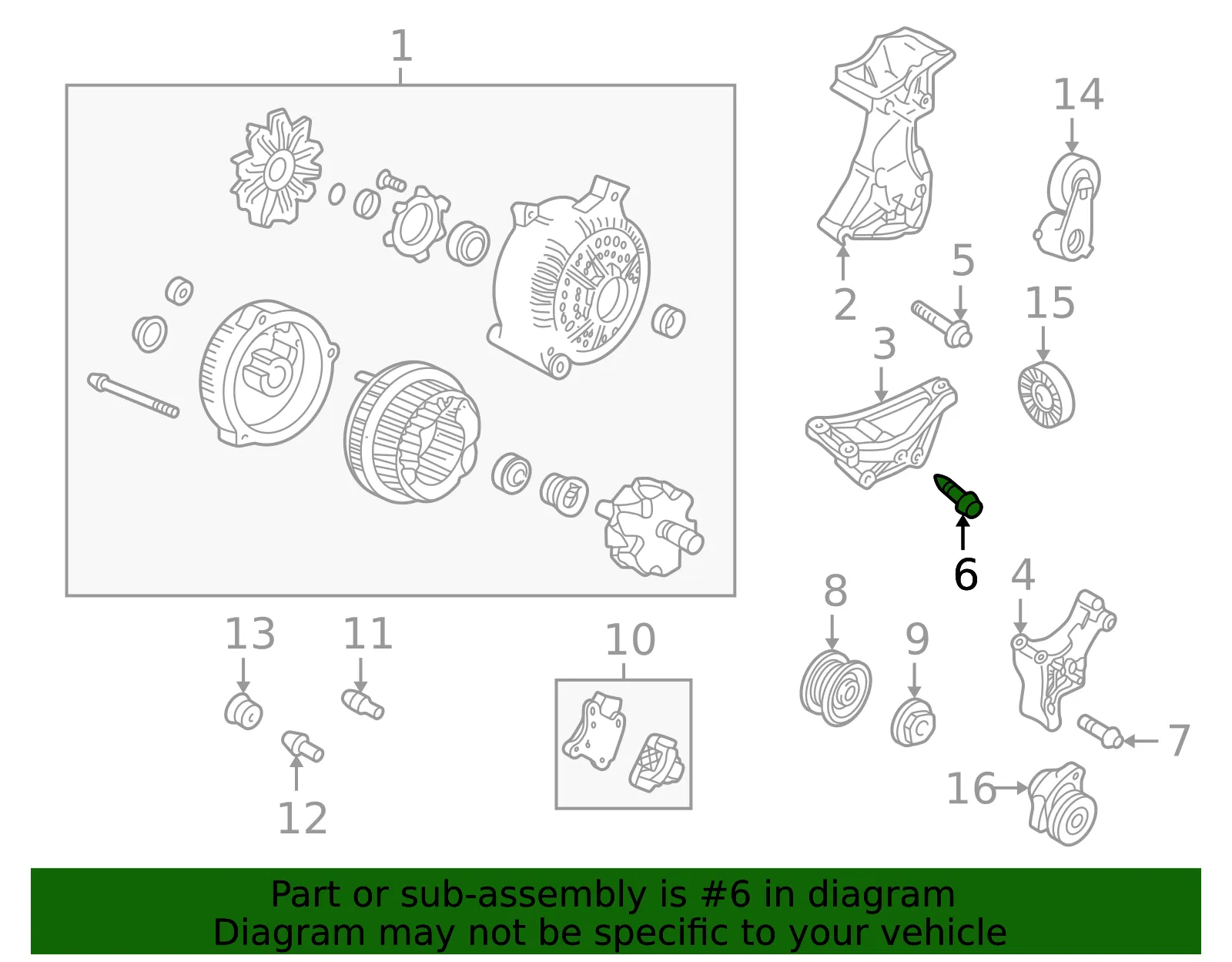 Alternator Bracket Bolt - Mazda (9xa060687l) - view 2