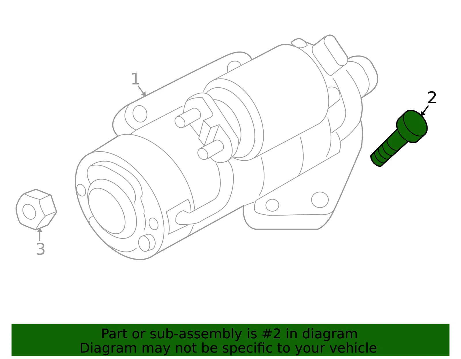 Starter Bolt - Mazda (9ya021070) - view 2