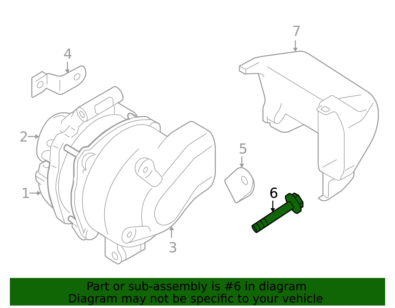 Alternator Bracket Bolt - Mazda (9ya021094) - view 2