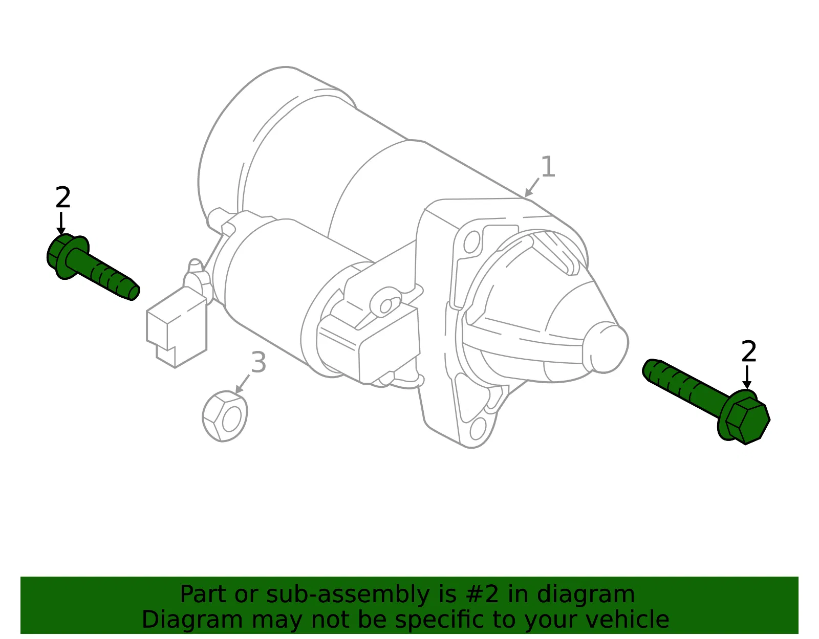 Starter Bolt - Mazda (9ya02123p) - view 2