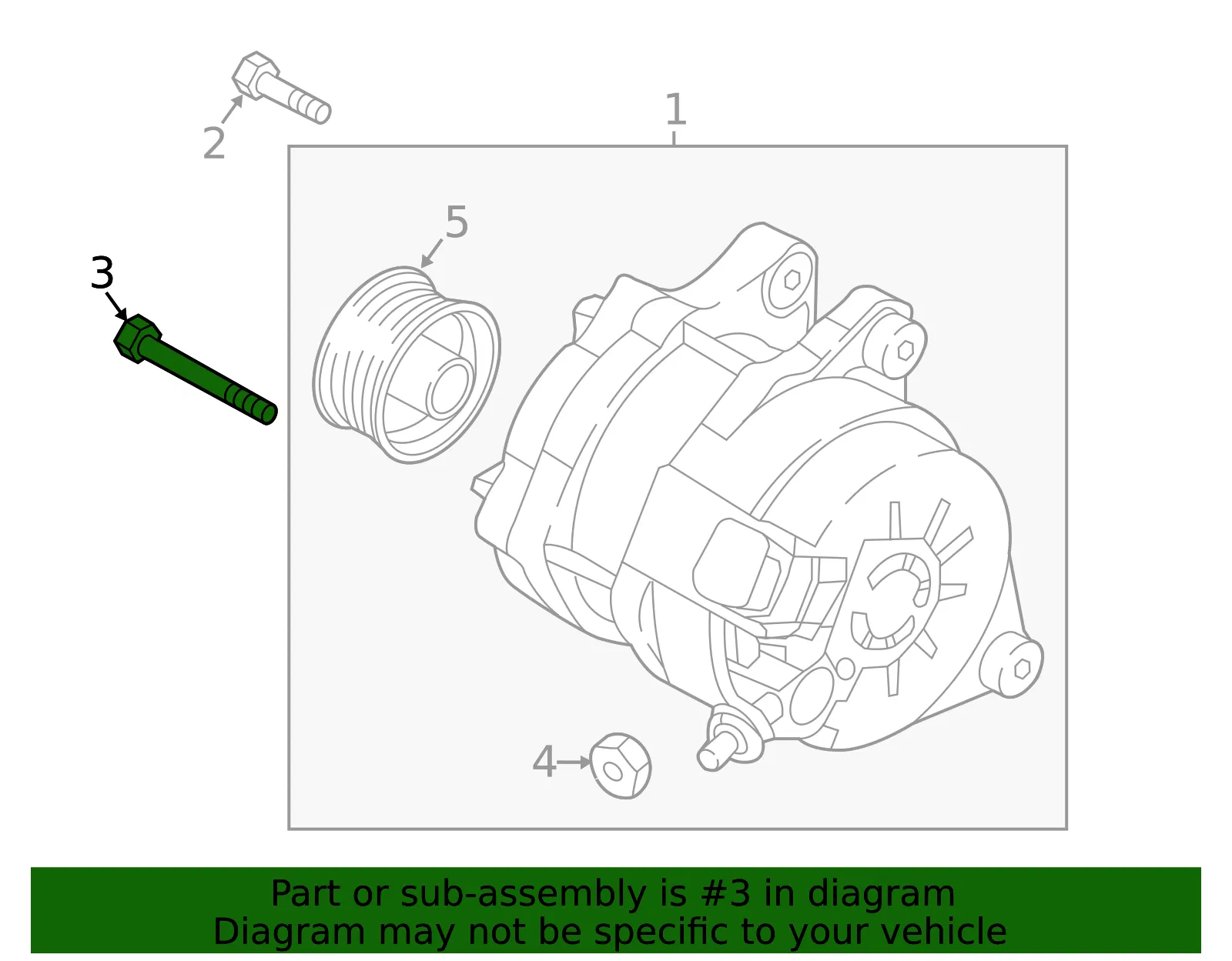 Alternator Bracket Bolt - Mazda (9ya02a006) - view 2