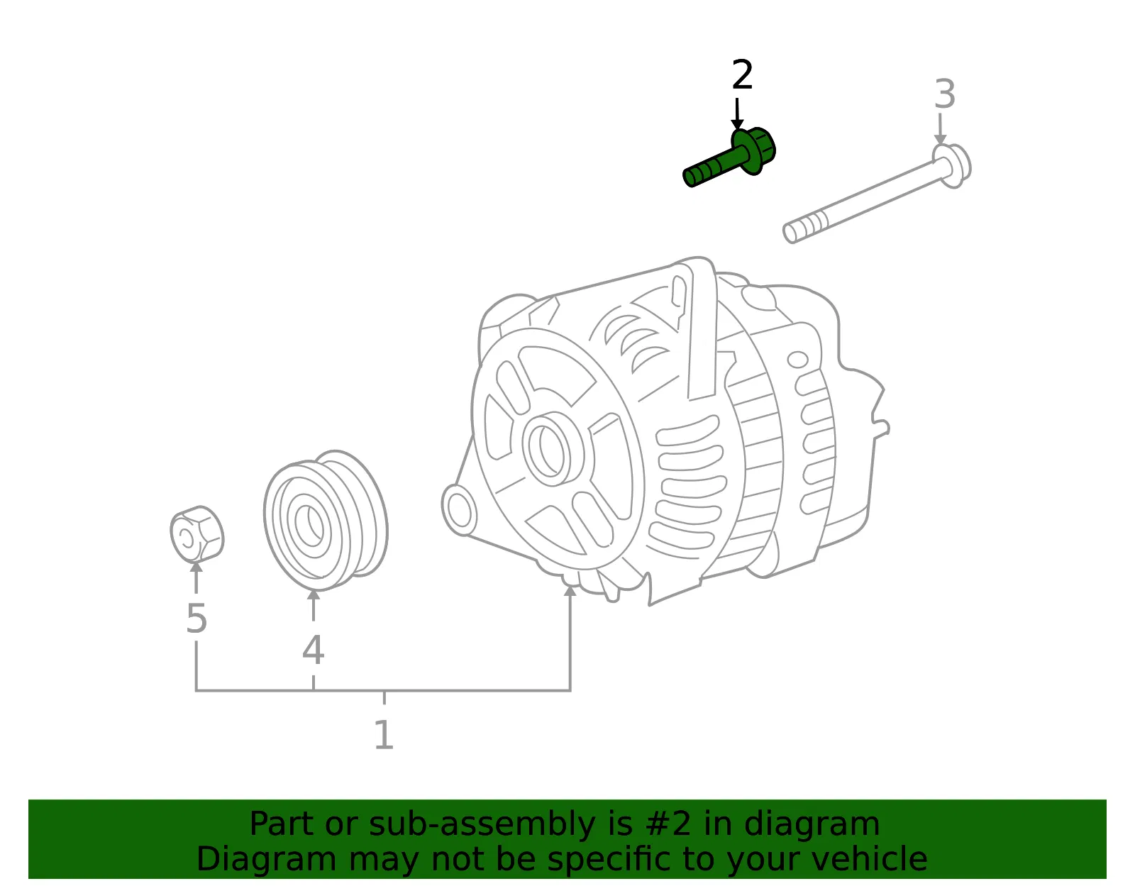 Alternator Bracket Bolt - Mazda (9ya02a007) - view 2