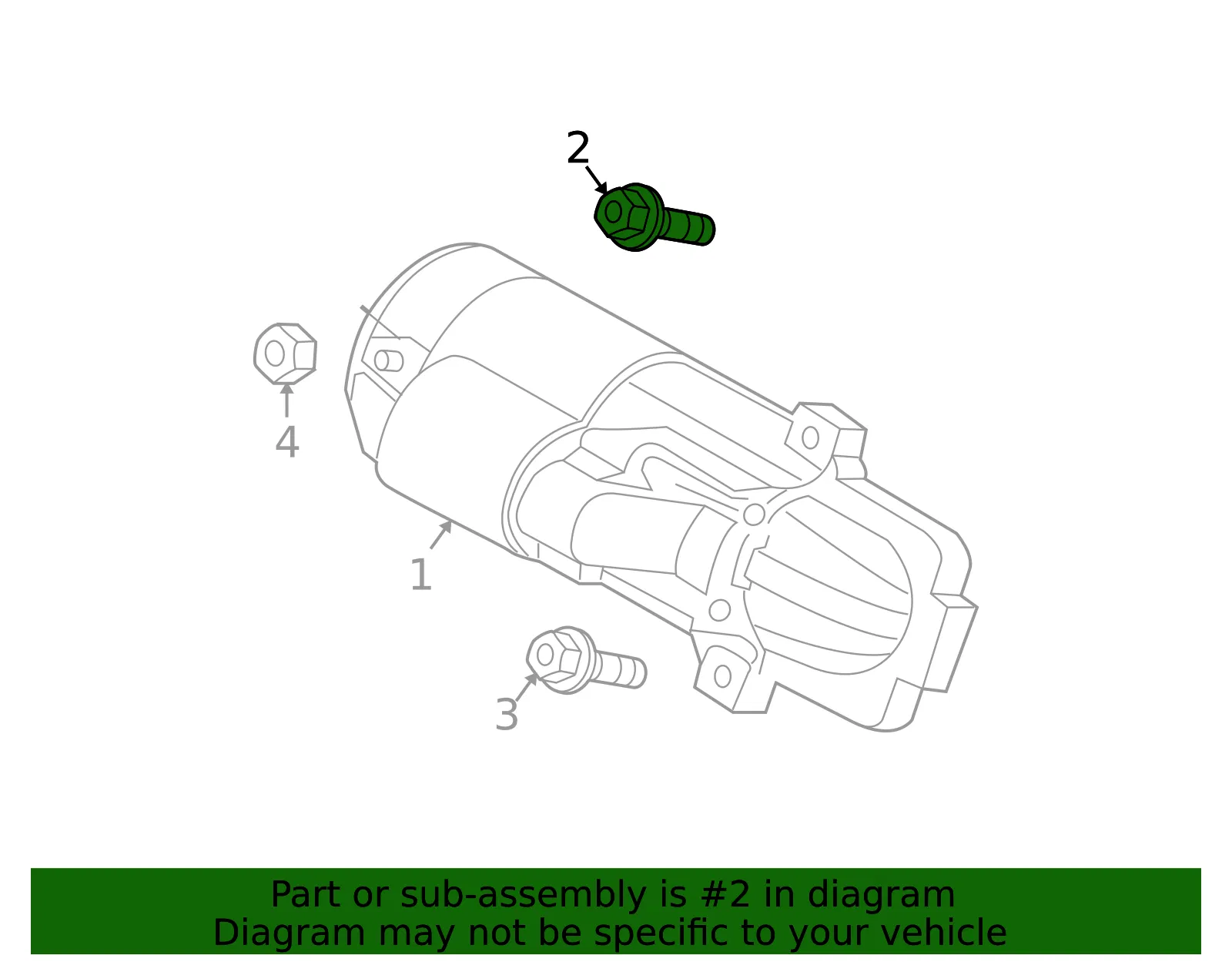 Starter Stud - Mazda (9ya941004) - view 2