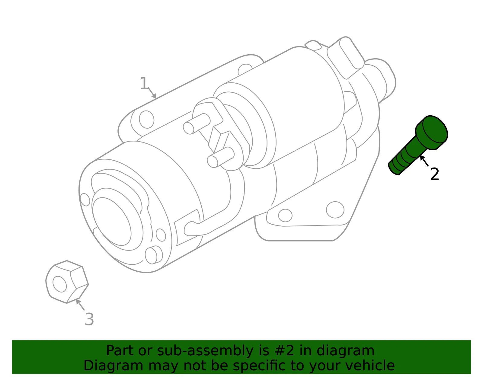 Starter Bolt - Mazda (9yr021070) - view 2
