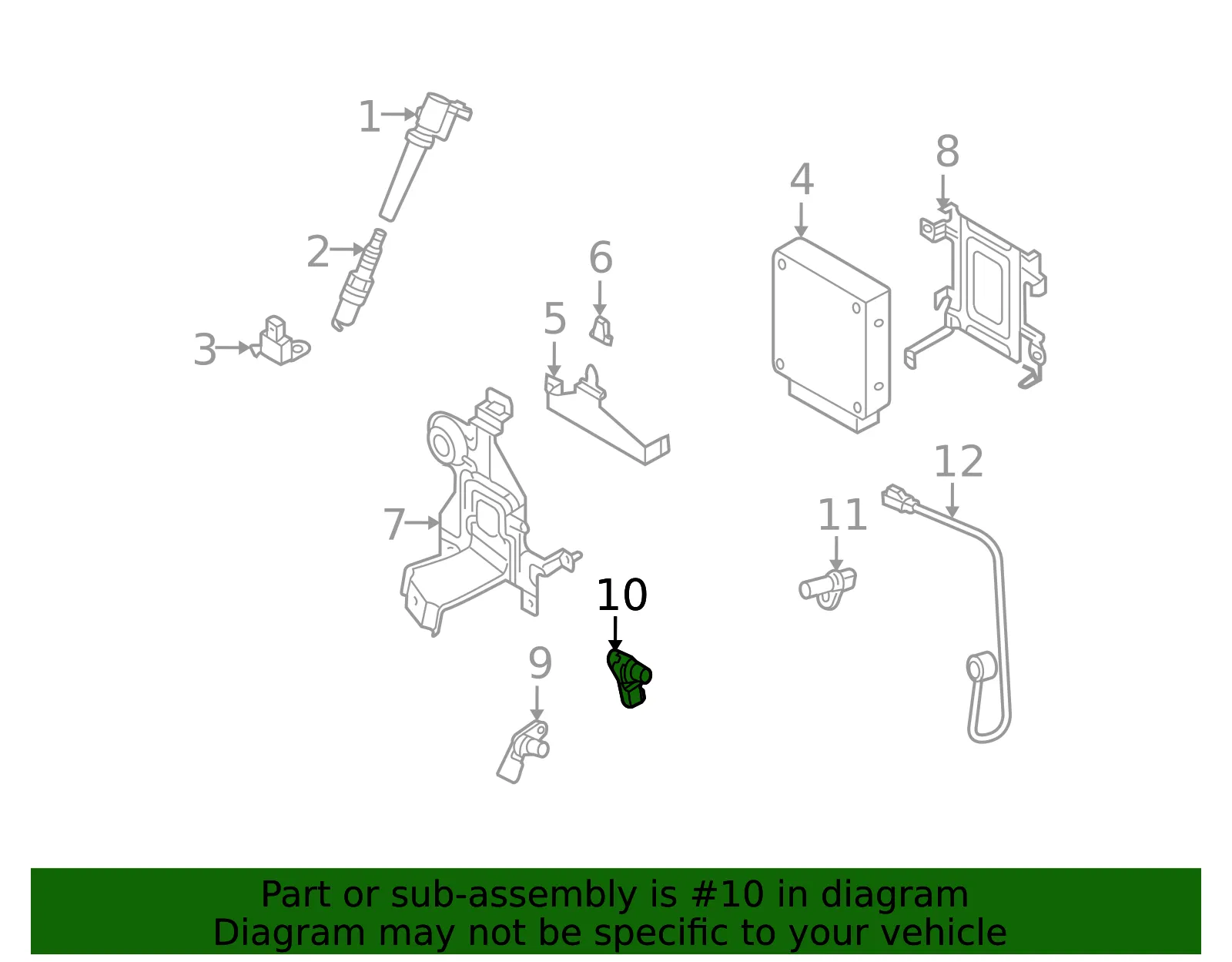 Engine Camshaft Position Sensor - Mazda (AJ57-18-230A) - view 3