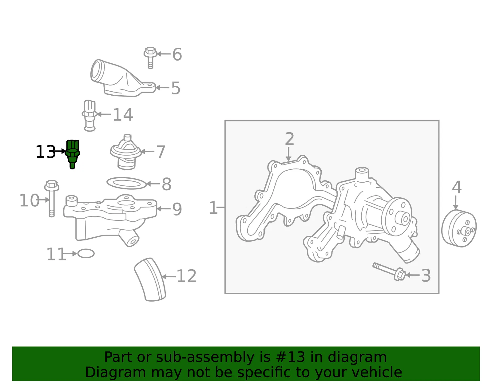 Coolant Temp Sensor - Mazda (AJ57-18-840A) - view 3