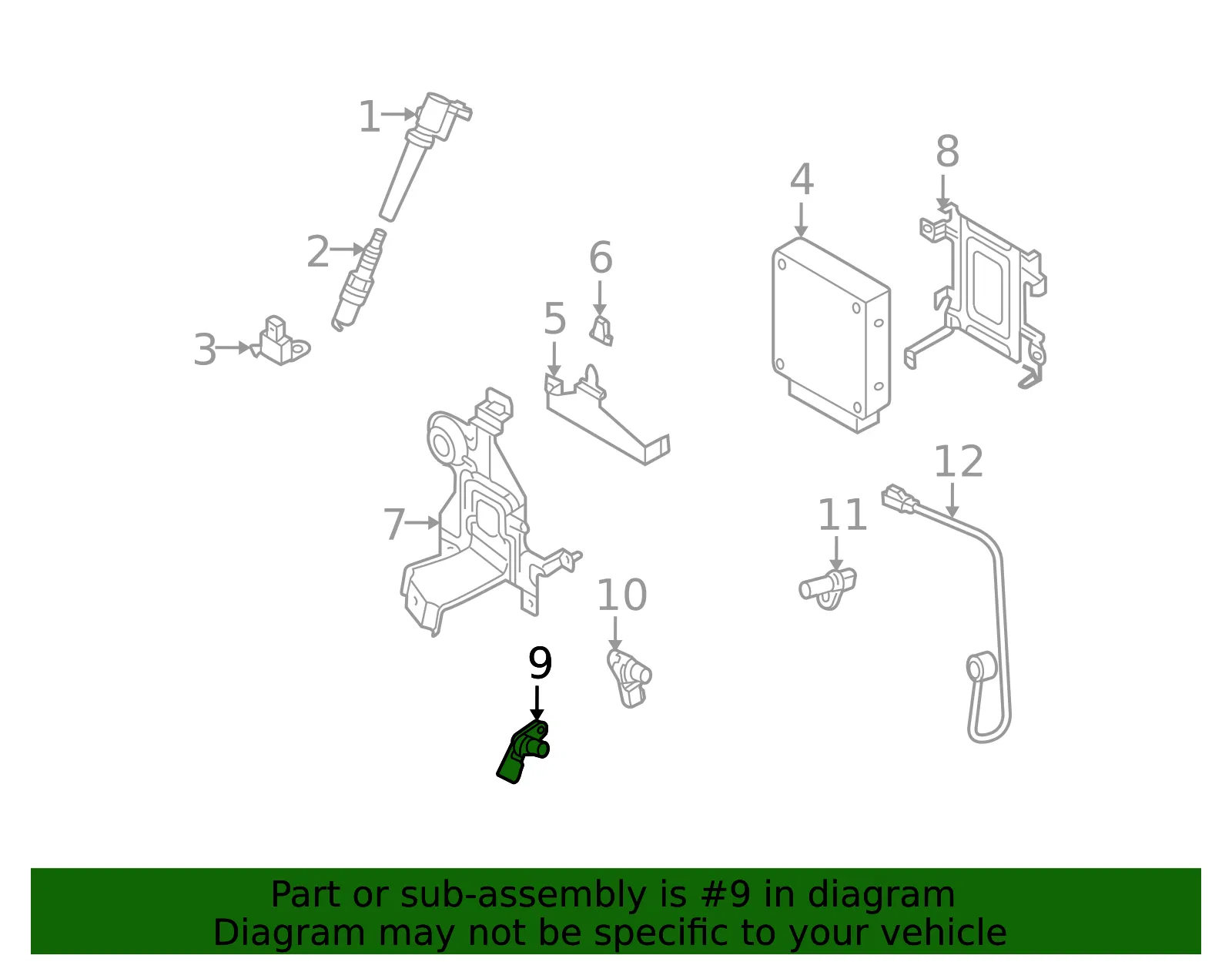 Engine Camshaft Position Sensor - Mazda (AJ58-18-230A) - view 3