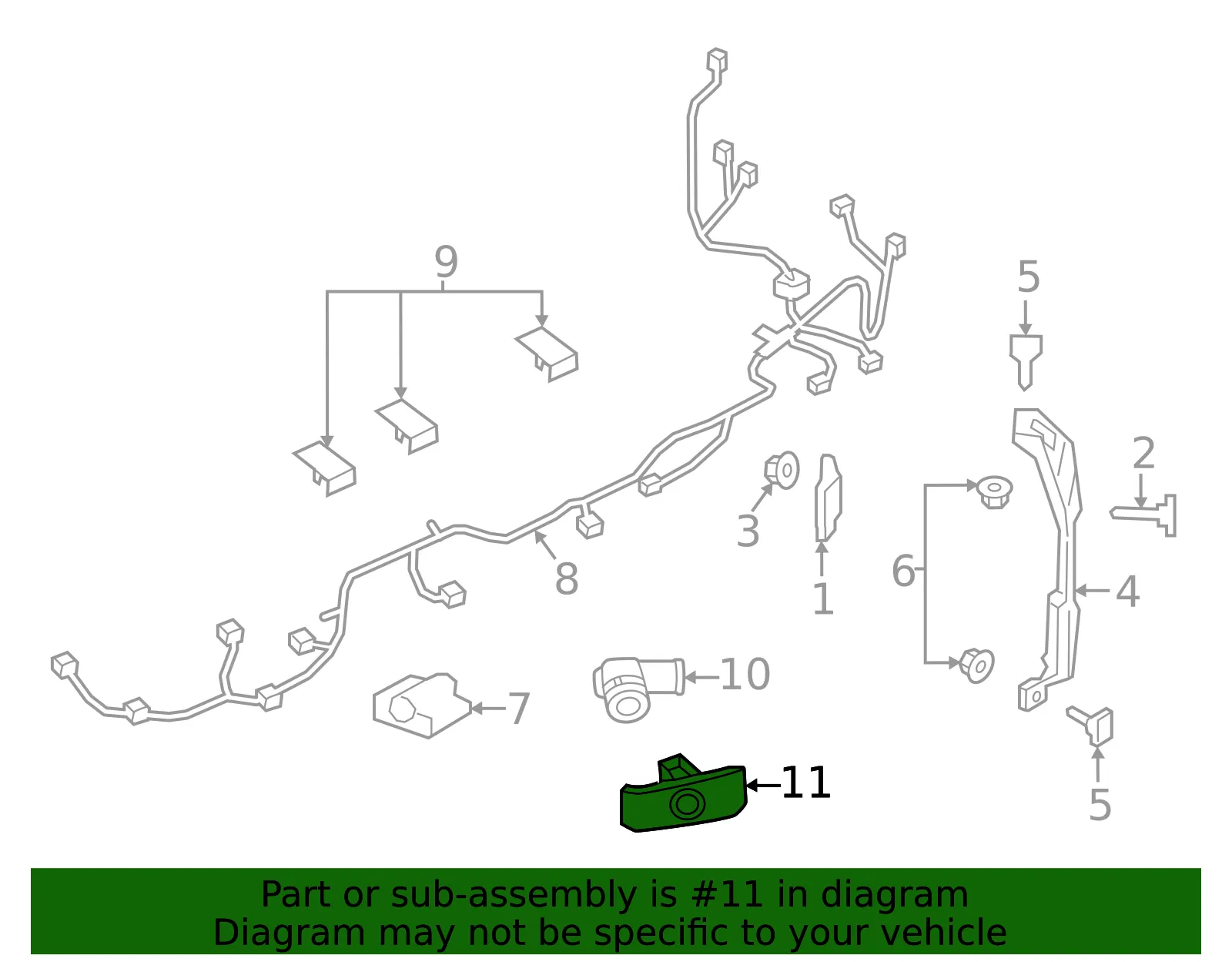 Parking Aid Sensor Housing - Mazda (B0J5-67-UC5-KM) - view 2