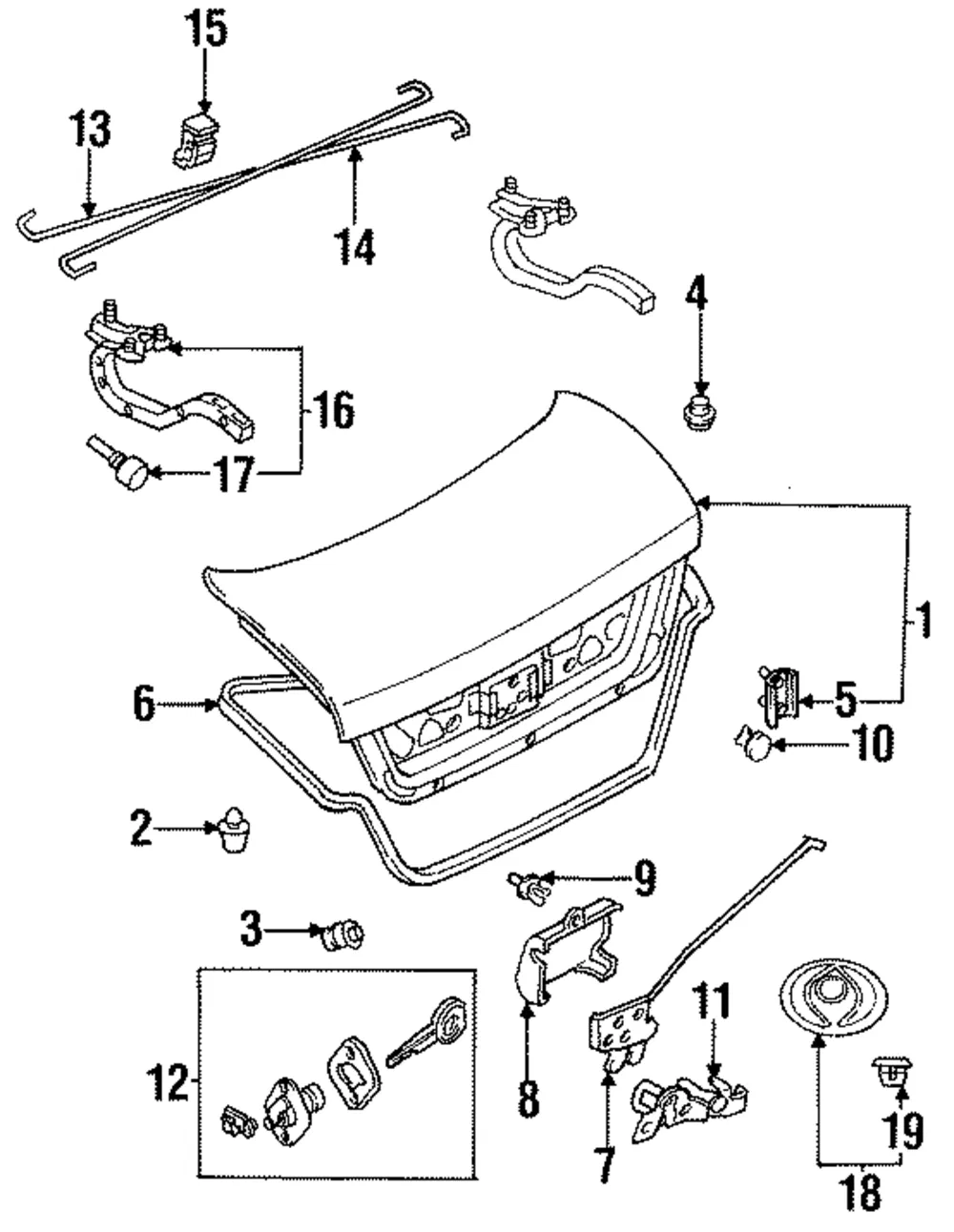 Key Sub Set Trunk - MAZDA (B21H76230C)