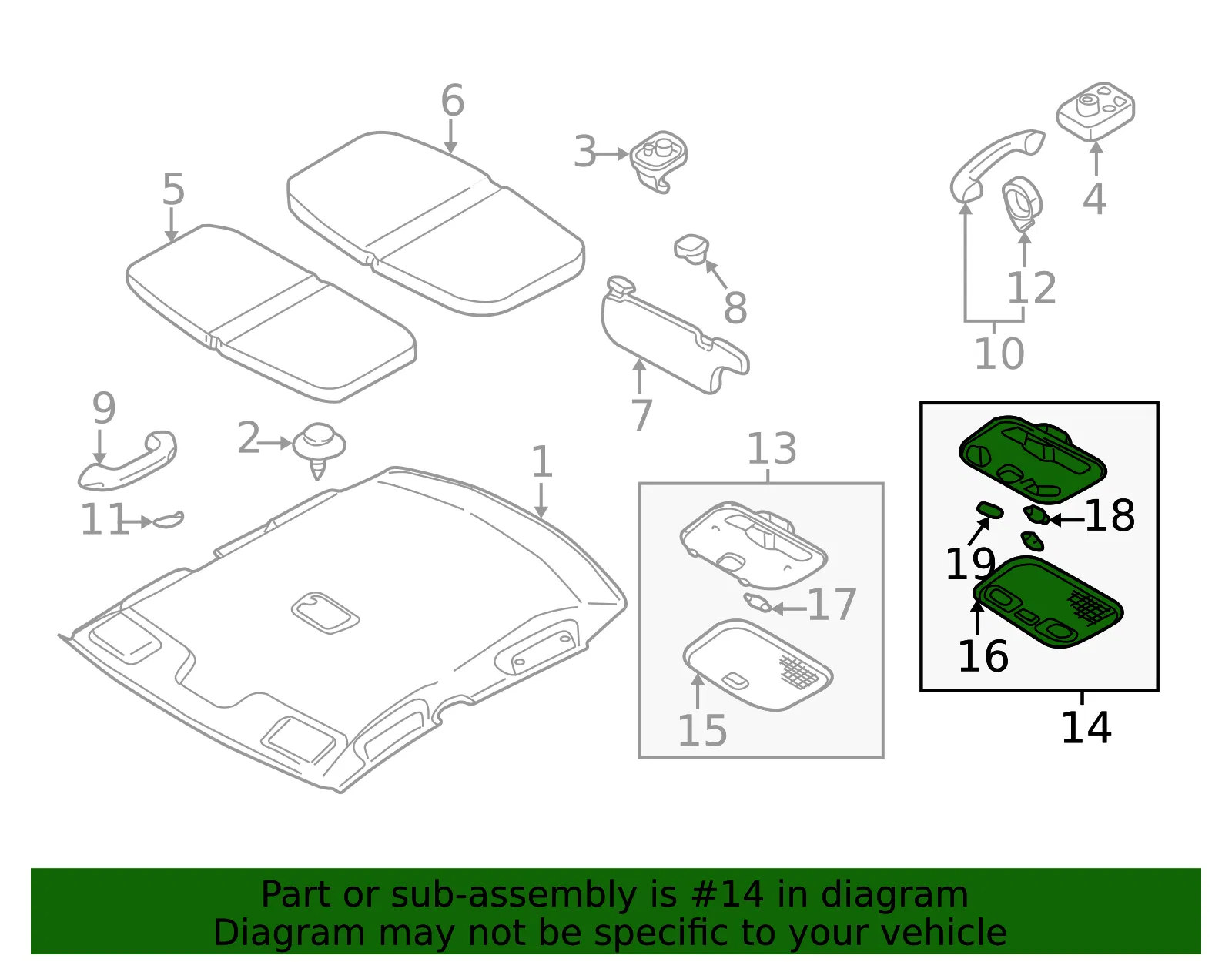 Lamp Interior - MAZDA (B25D51310B62) - view 2