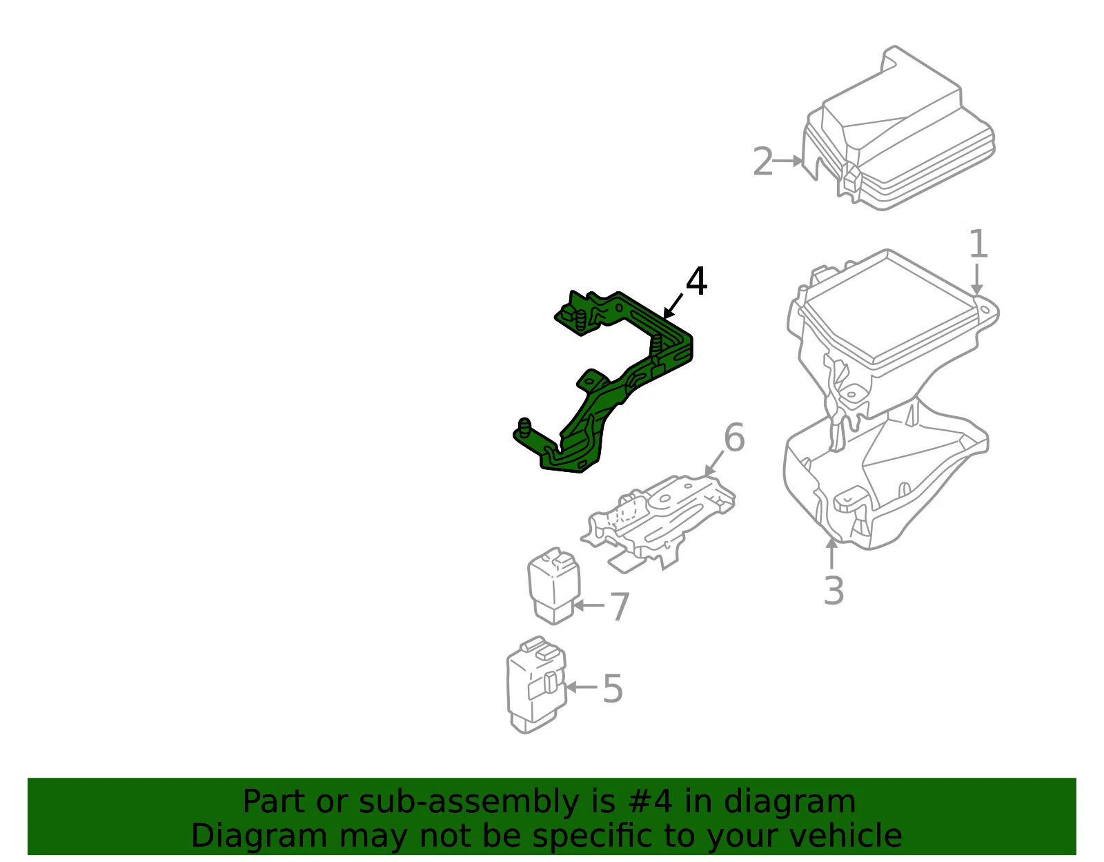 Bracket Harness - MAZDA (B25D67B1X) - view 2