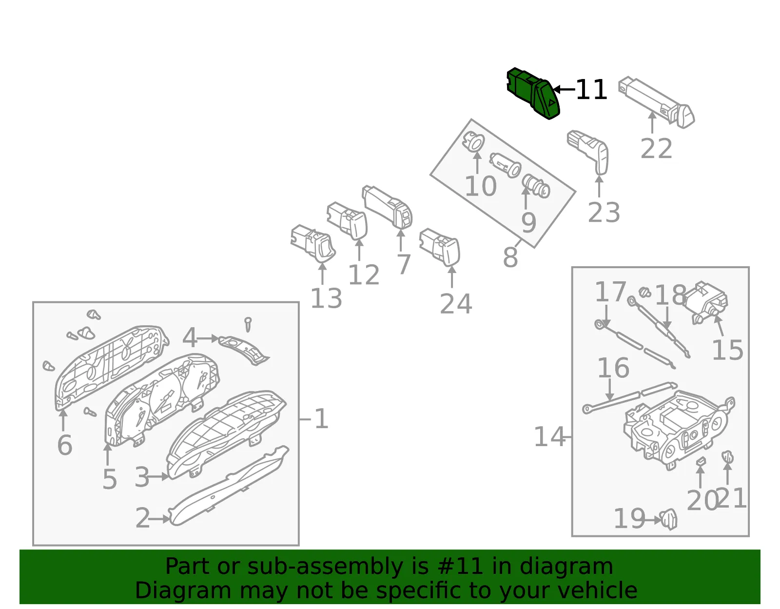 Switch Hazard - MAZDA (B25E664H065) - view 2