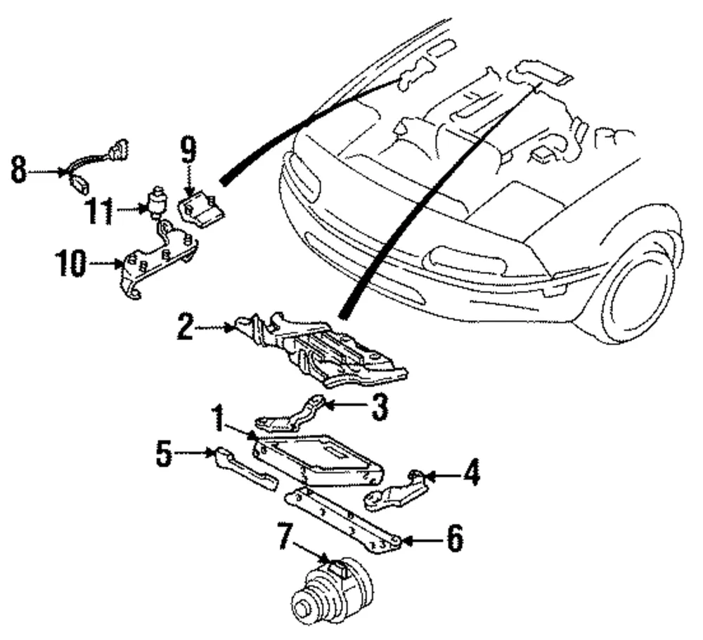 Bracket Cpu - MAZDA (B61P18885)