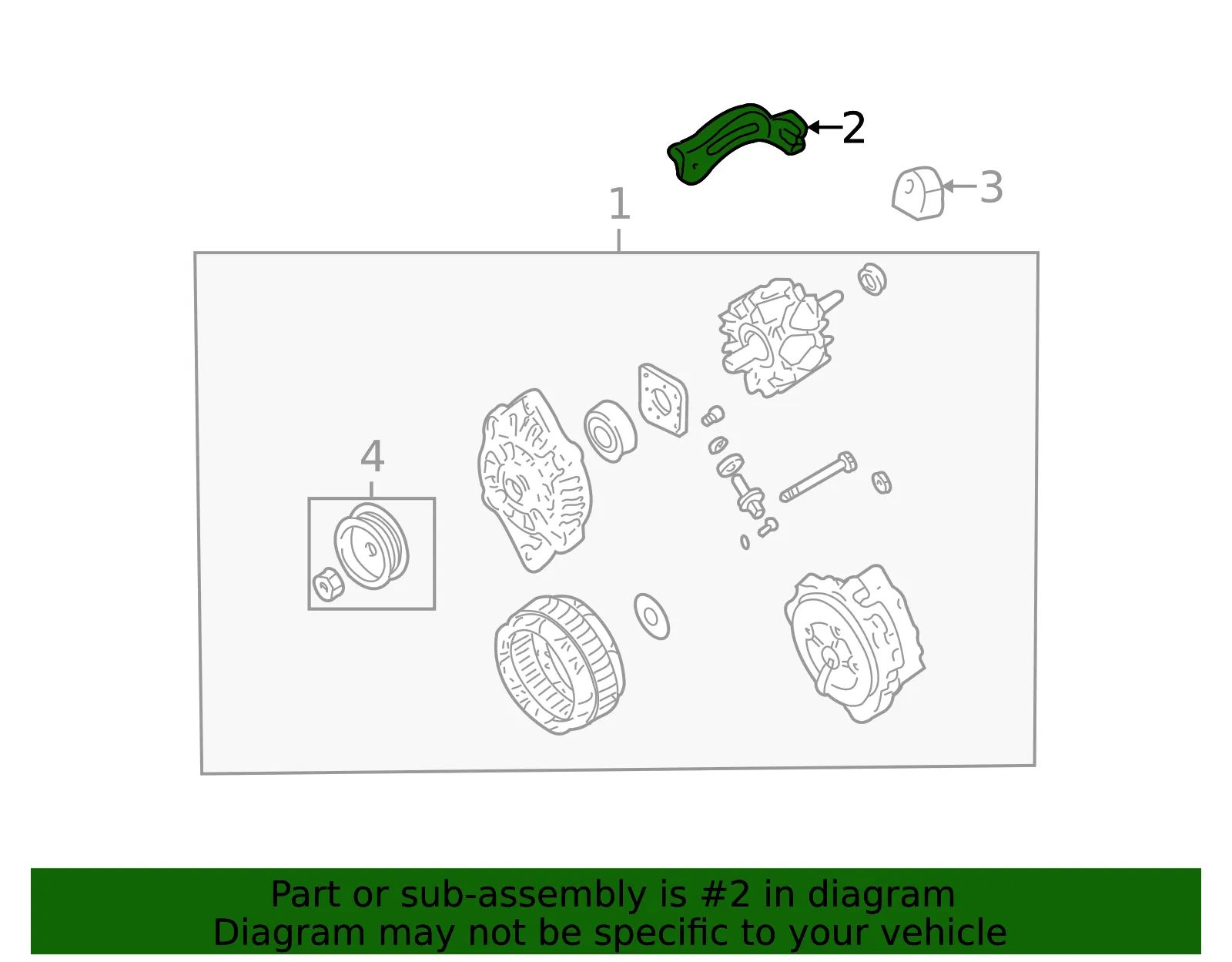 Alternator Adjust Bracket - Mazda (B6BF-18-361C) - view 4