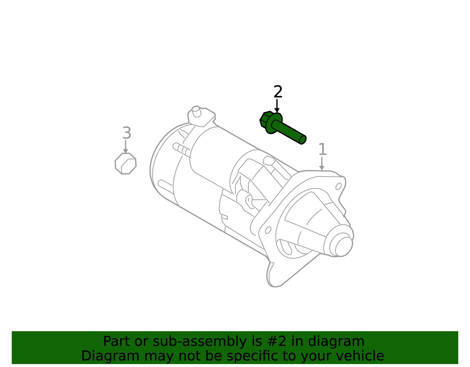 Starter Bolt - Mazda (B6BG-18-401B) - view 3