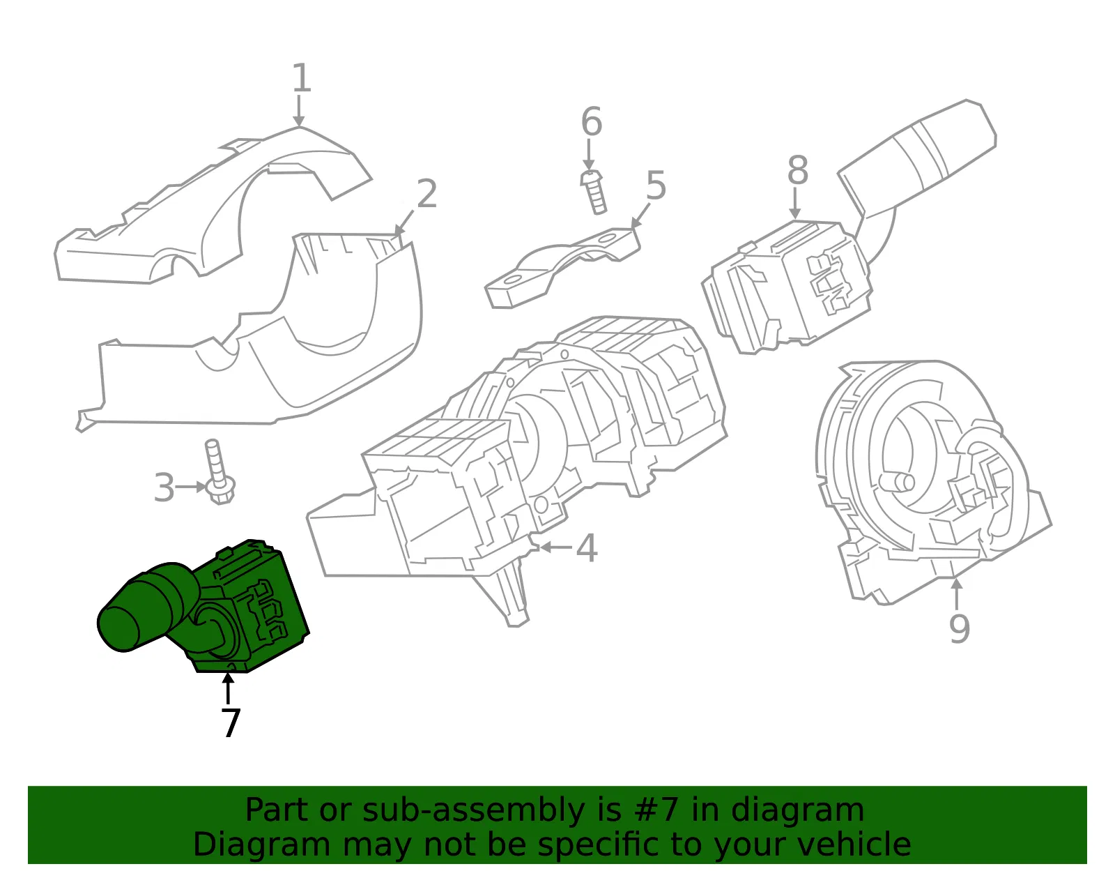 Headlamp Switch - Mazda (BALK-66-122) - view 3