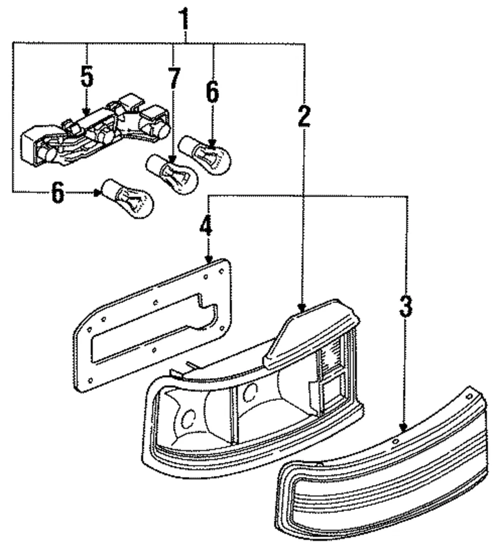 Tail Lamp Assembly - Driver's Side (LH) - Mazda (BB7C-51-180A)