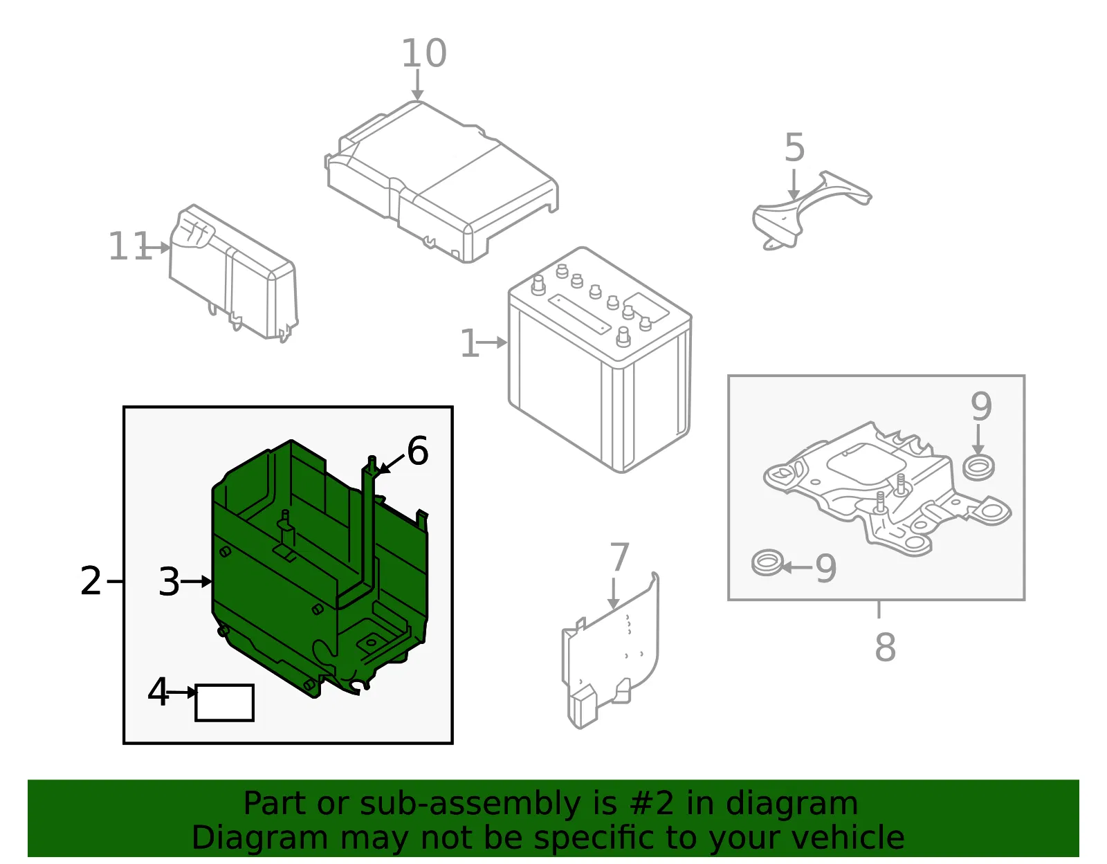 Battery Box - Mazda (BBM2-56-980E) - view 3
