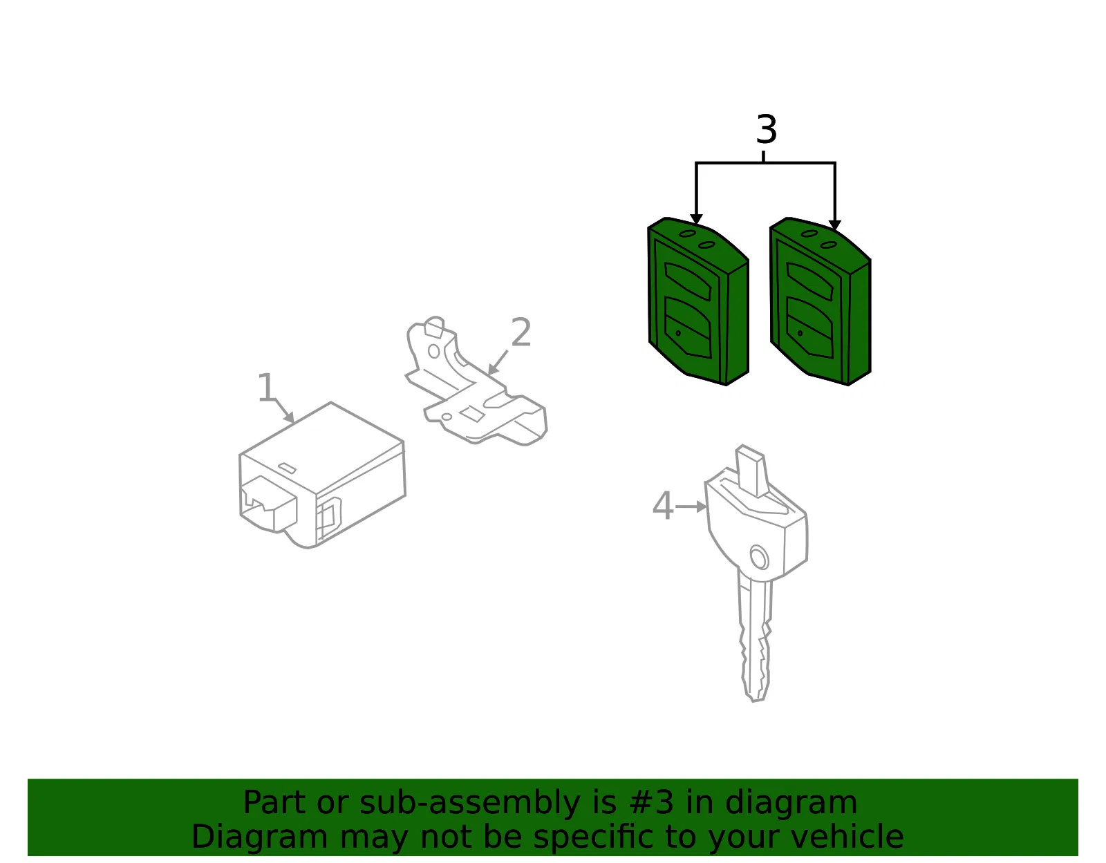 Keyless Entry Transmitter - Mazda (BBM4-67-5RY) - view 3