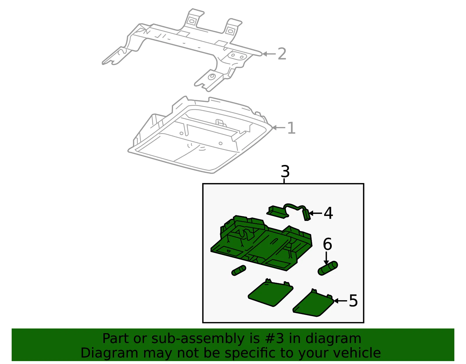 Map Lamp Assembly - Mazda (BBM4-69-970B-75) - view 3