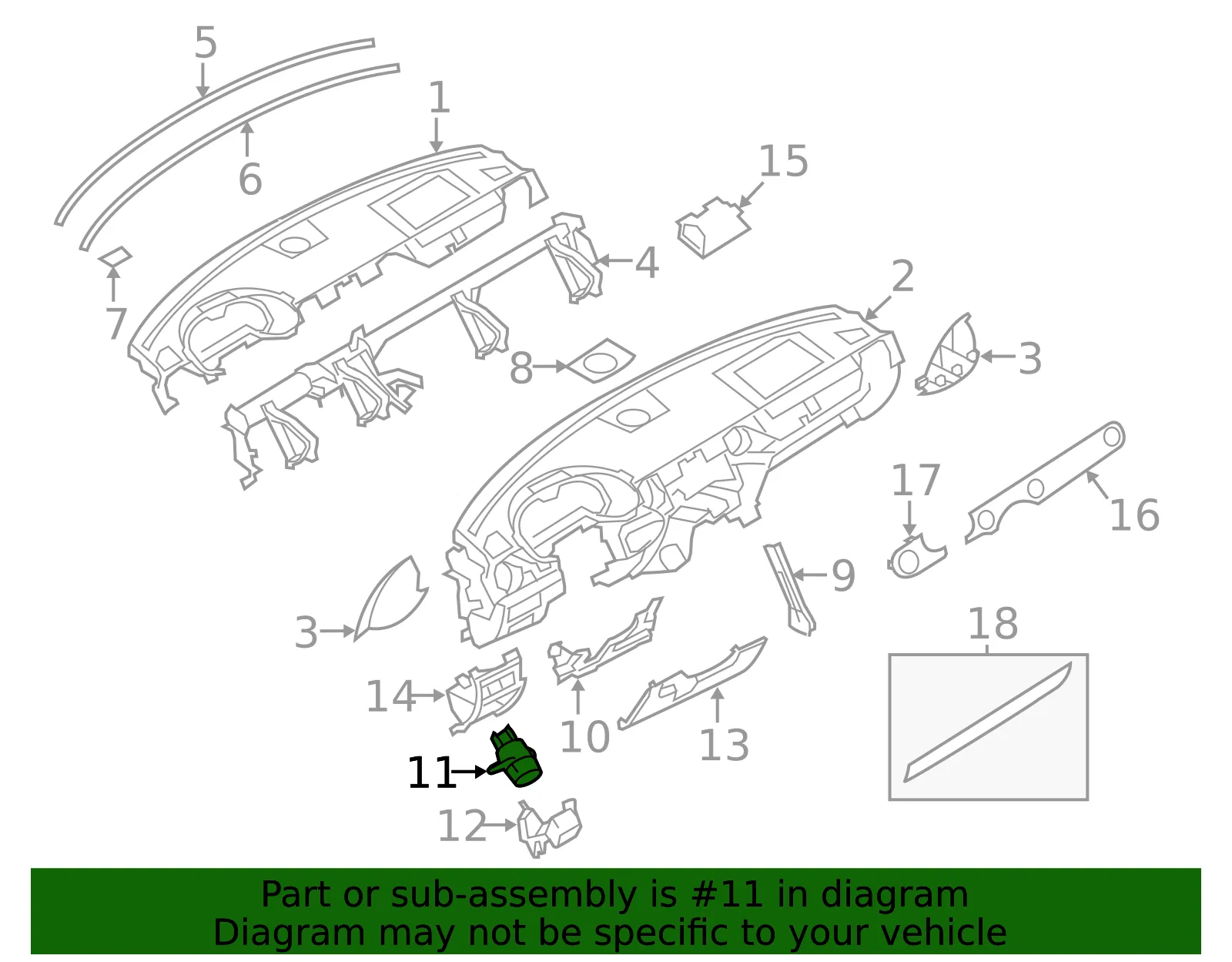 Cabin Air Temperature Sensor - Mazda (BBM5-61-757) - view 3