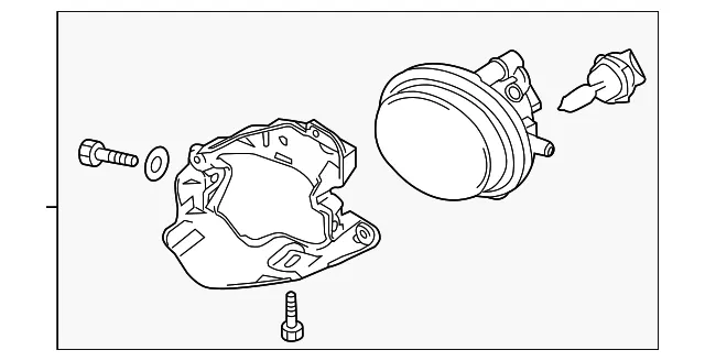 Fog Lamp Assembly - Passenger Side (RH) - Mazda (BBN6-51-680B)