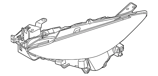 Composite Headlamp - Driver's Side (LH) - Mazda (BBNT-51-041)