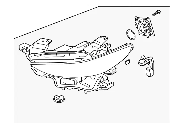 Composite Headlamp - Passenger Side (RH) - Mazda (BCJJ-51-030L)