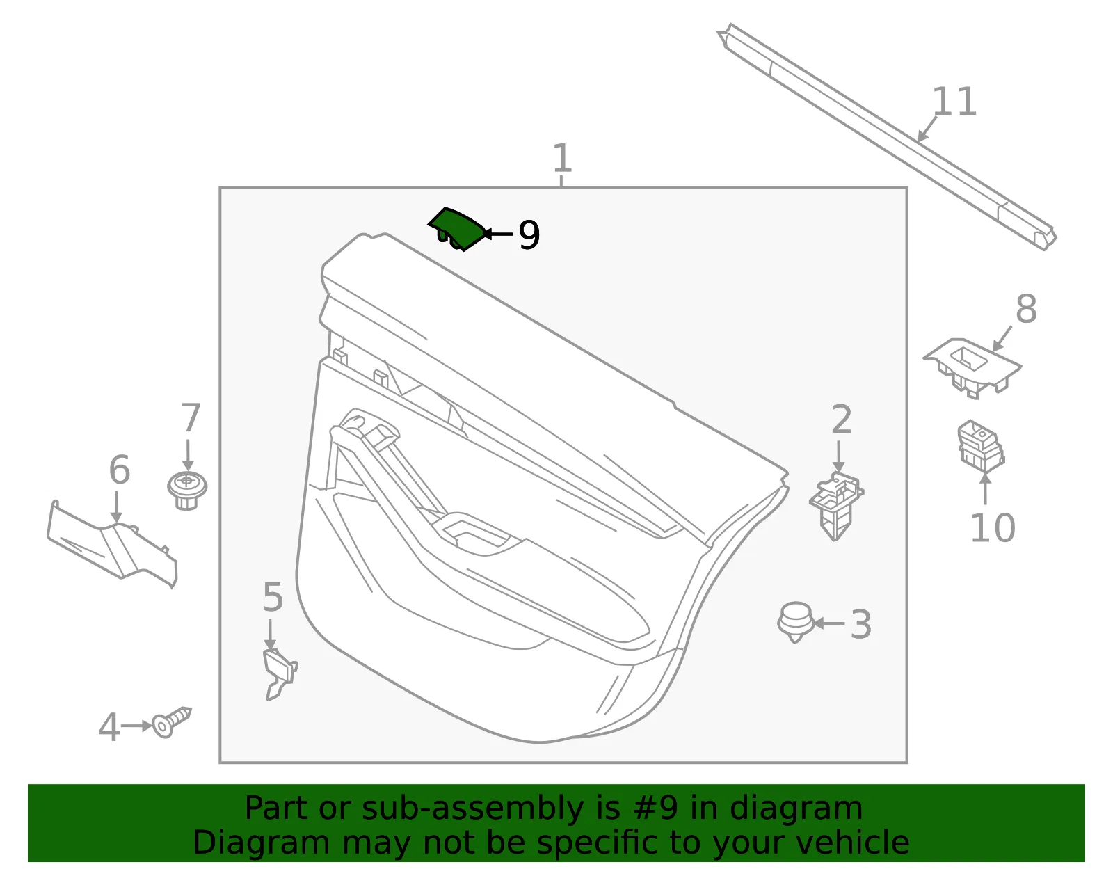 Switch Panel Cap - Mazda (BDGH-68-D62A-02) - view 2