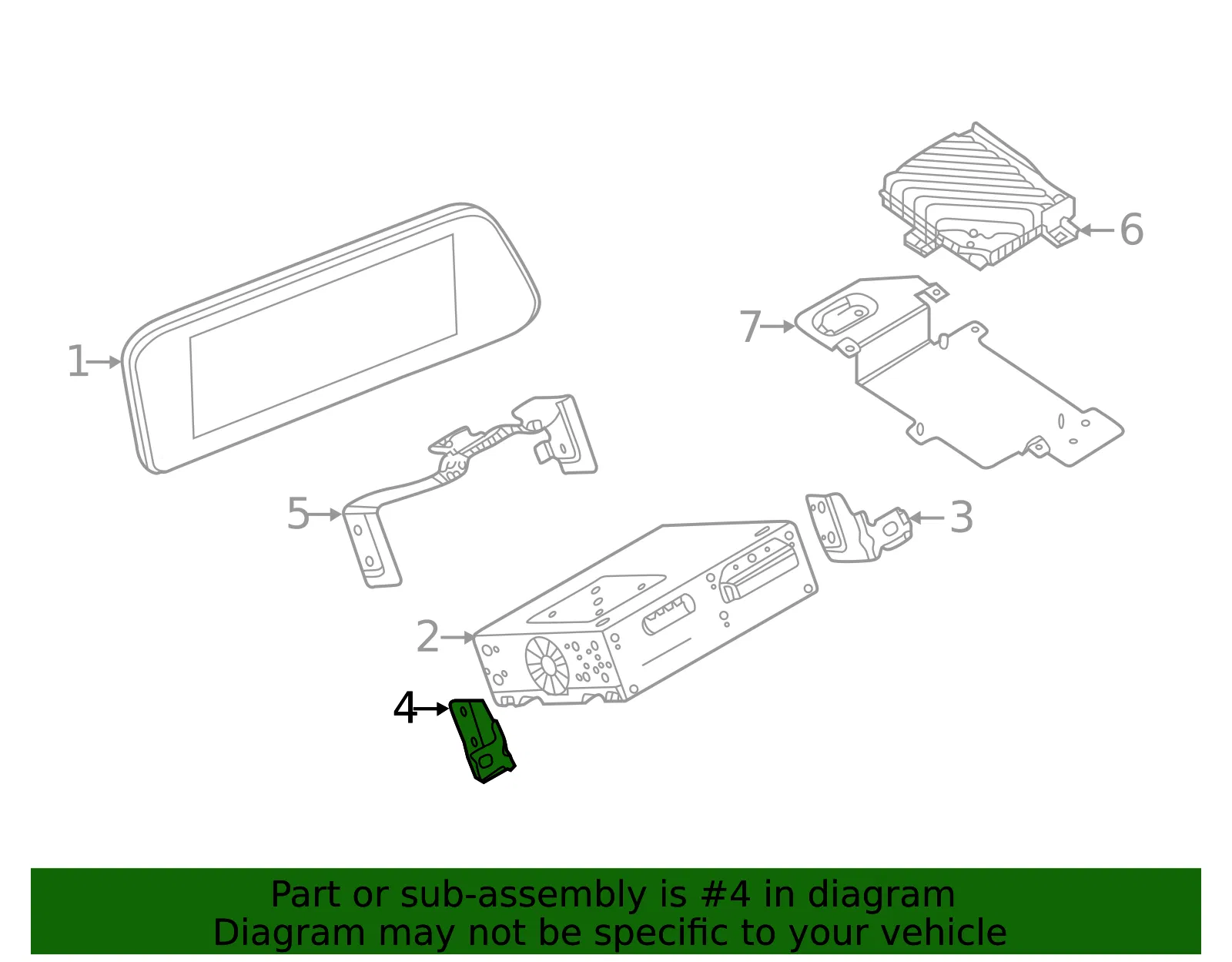 GPS Navigation Control Module Bracket - Mazda (BDTS-66-9B1A) - view 2