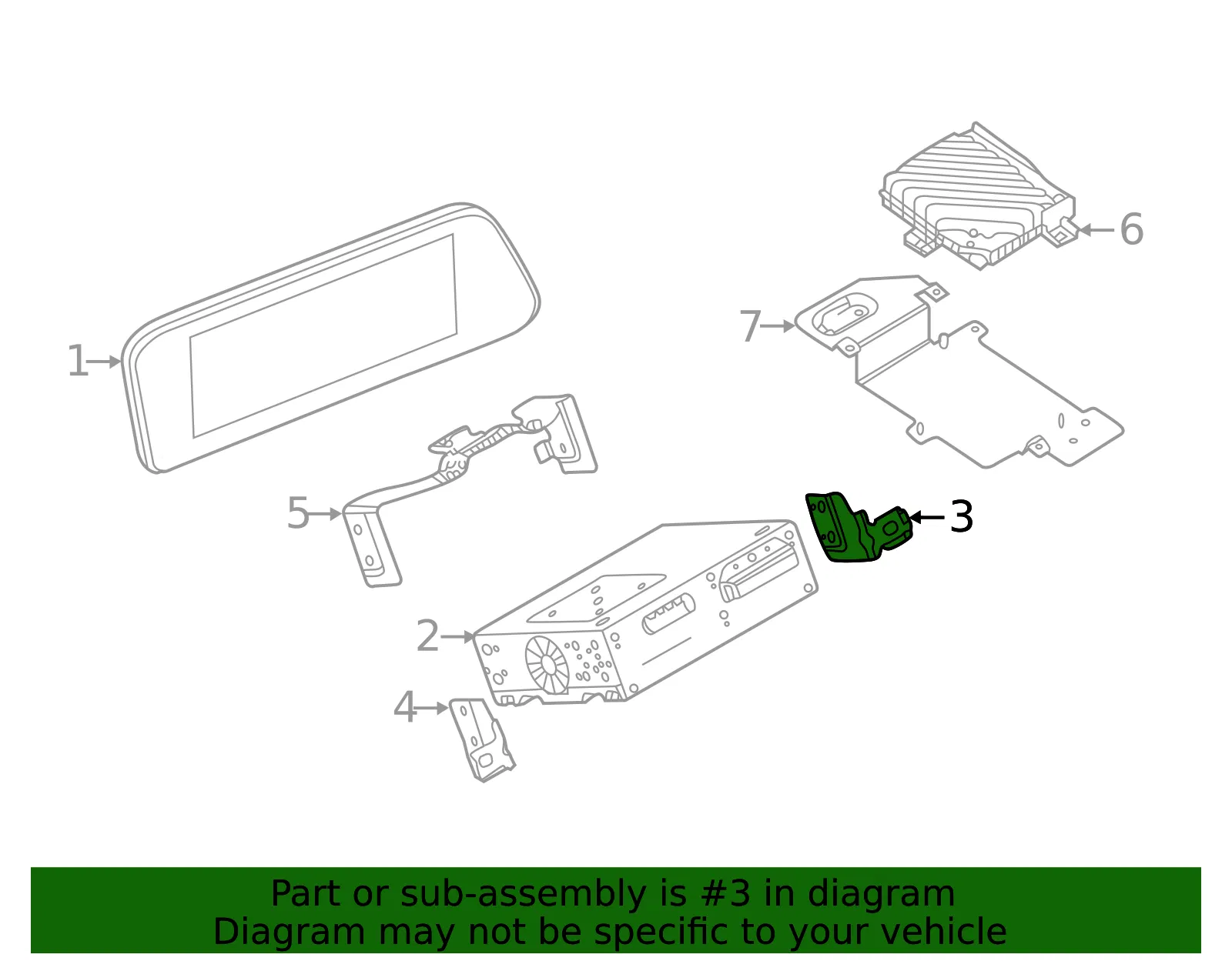 GPS Navigation Control Module Bracket - Mazda (BDTT-66-9B1A) - view 2