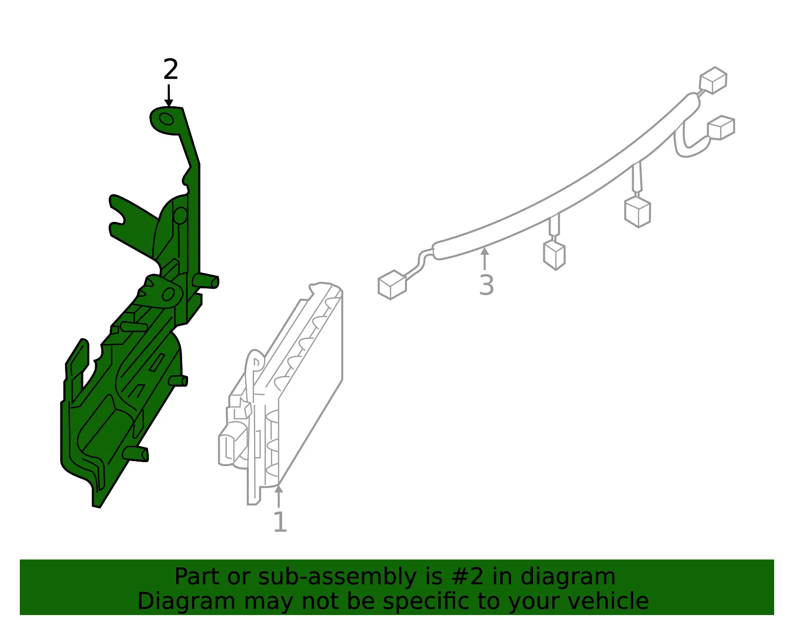 Object Sensor Bracket - Passenger Side (RH) - Mazda (BFD167Z1X) - view 3