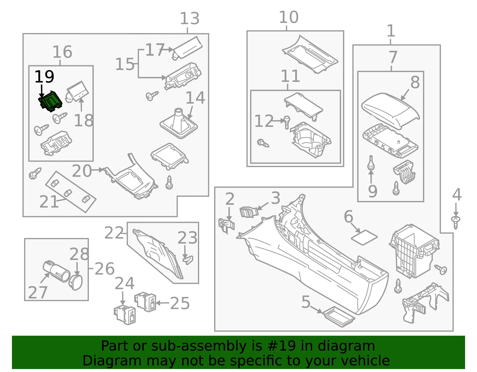 Panel Switch - MAZDA (BGW155351) - view 2