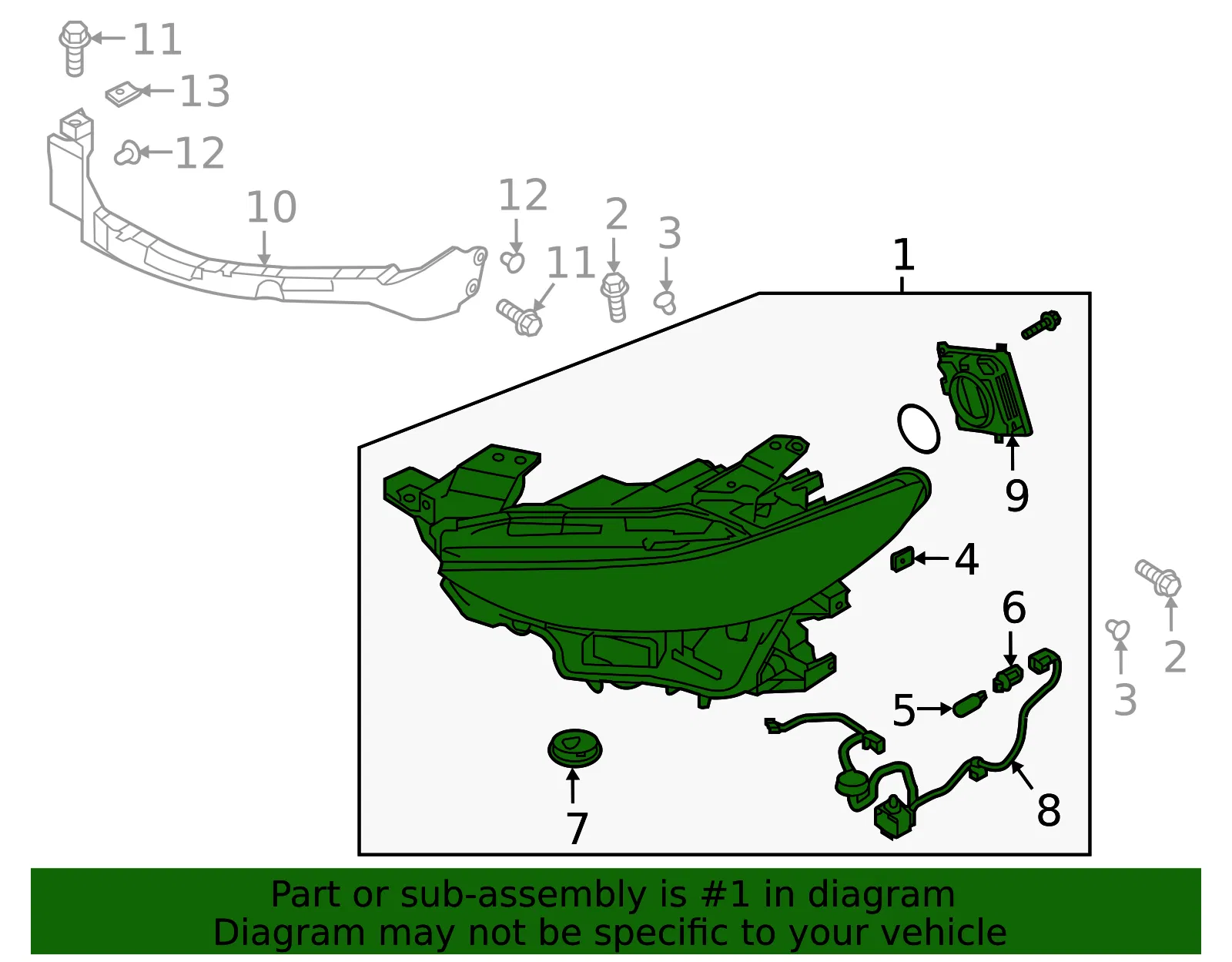 Headlight Assembly - Mazda (BHLS-51-040) - view 2