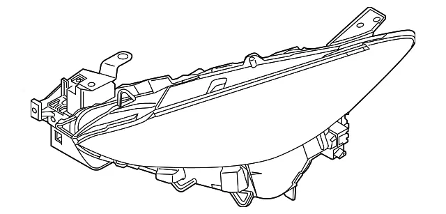 Composite Headlamp - Passenger Side (RH) - Mazda (BHN3-51-031B)