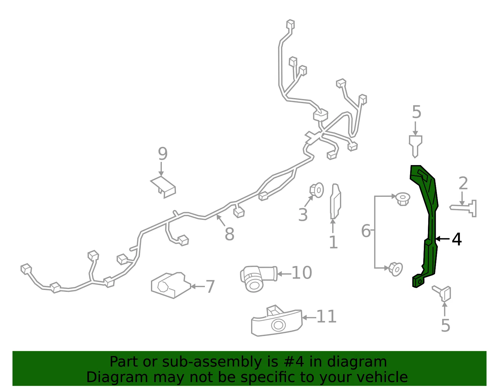 Blind Spot Detection System Warning Sensor Bracket - Mazda (BHSC-50-2B1) - view 2