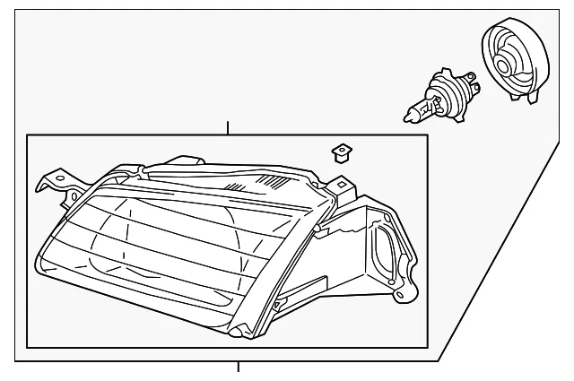 Headlamp Assembly - Driver's Side (LH) - Mazda (BJ0E-51-040A-P1)