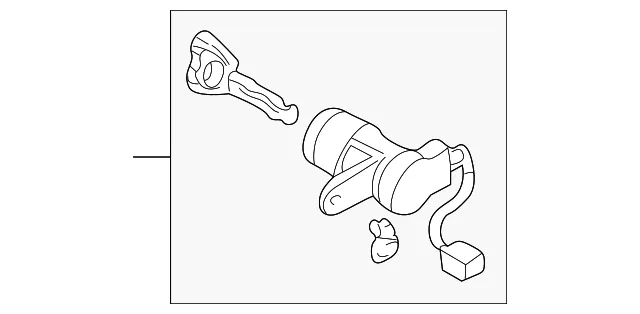 Key Sub Set R Door - Passenger Side (RH) - Mazda (BJYE-76-210B)