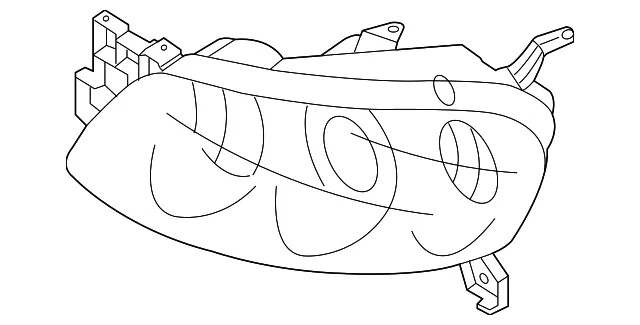 Composite Headlamp - Passenger Side (RH) - Mazda (BN8P-51-0K0D) - view 2