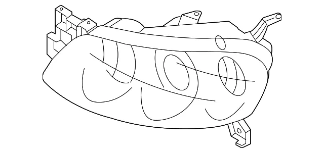 Composite Headlamp - Passenger Side (RH) - Mazda (BNYG-51-031)