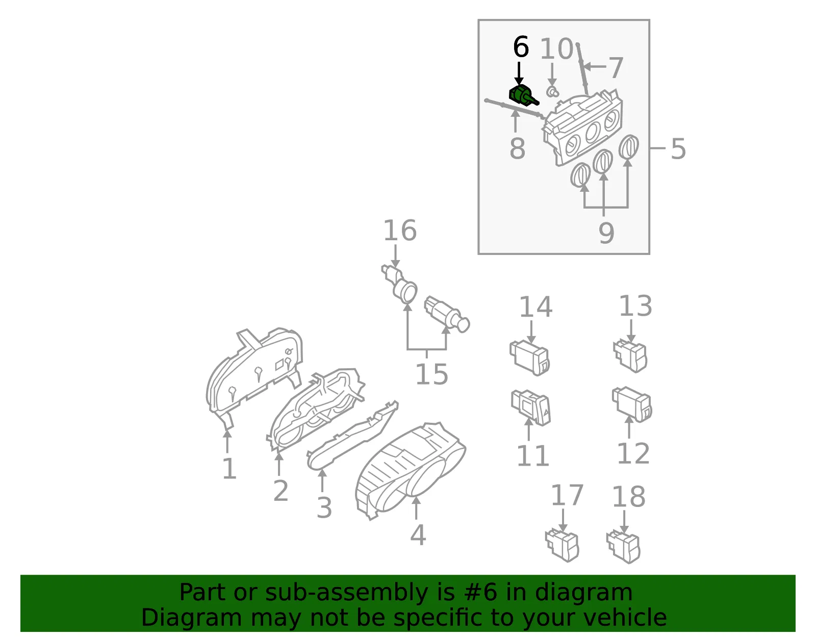 HVAC Blower Control Switch - Mazda (BP4K-61-C50) - view 3
