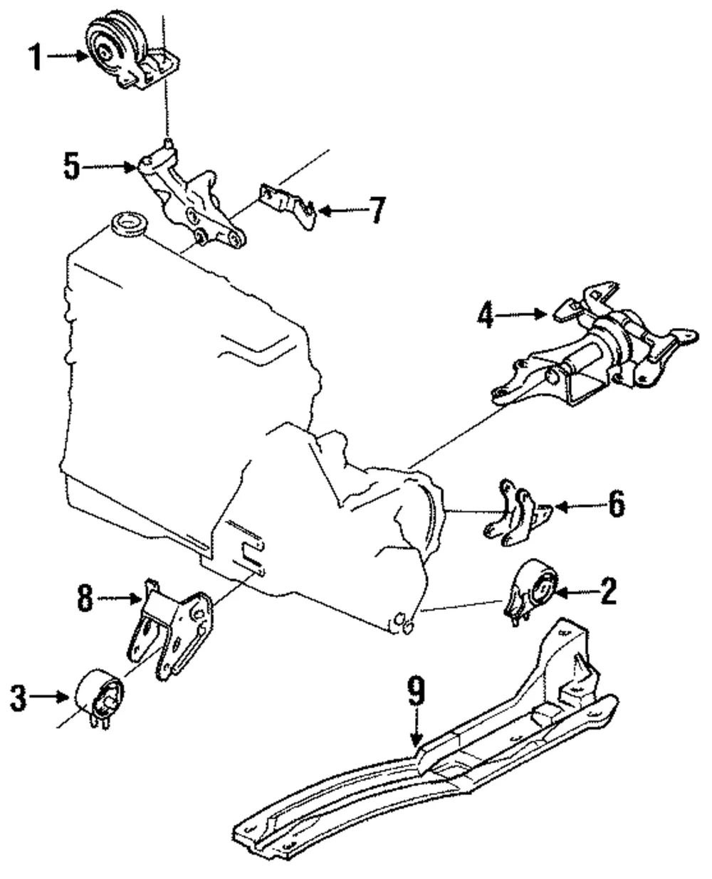 Alternator Mount Bracket - Passenger Side (RH) - Mazda (BR70-39-030D)