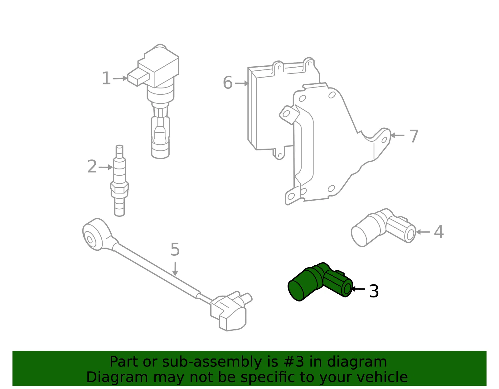 Engine Crankshaft Position Sensor - Mazda (CAY1-18-221) - view 3