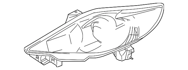 Composite Headlamp - Driver's Side (LH) - Mazda (CD01-51-041)