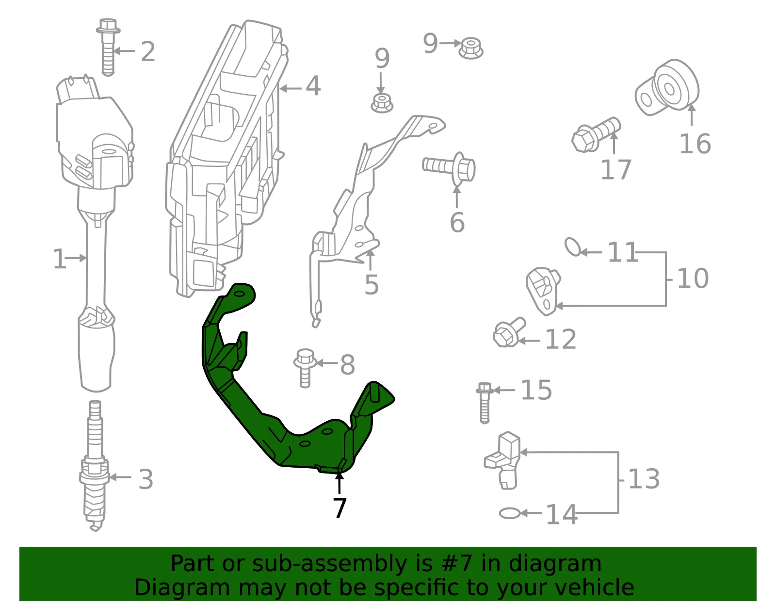 Engine Control Module (ECM) Bracket - Mazda (CW01-18-775) - view 2