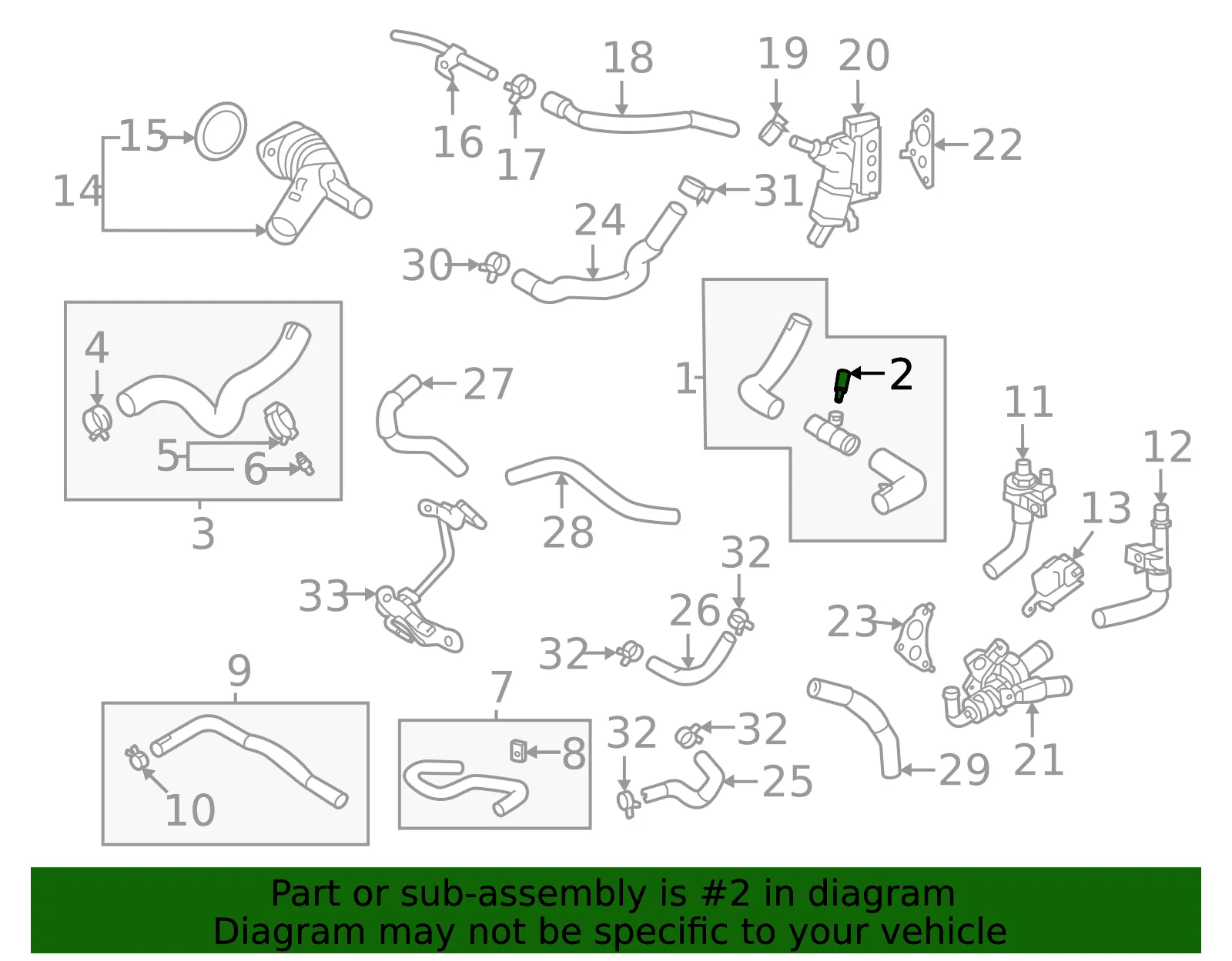 Engine Coolant Temperature Sensor - Mazda (CW01-18-840) - view 2