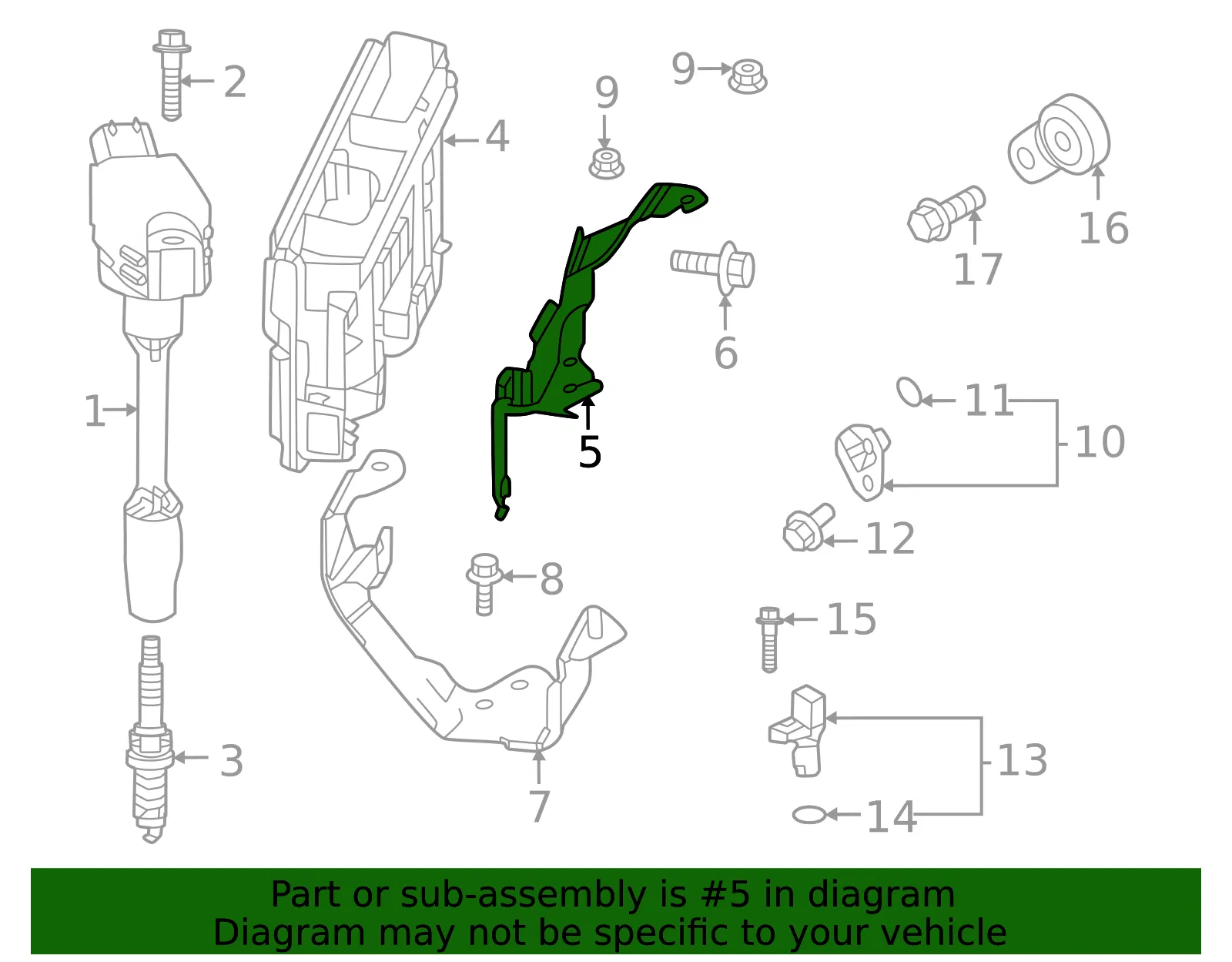 Engine Control Module (ECM) Bracket - Mazda (CW01-18-888) - view 2