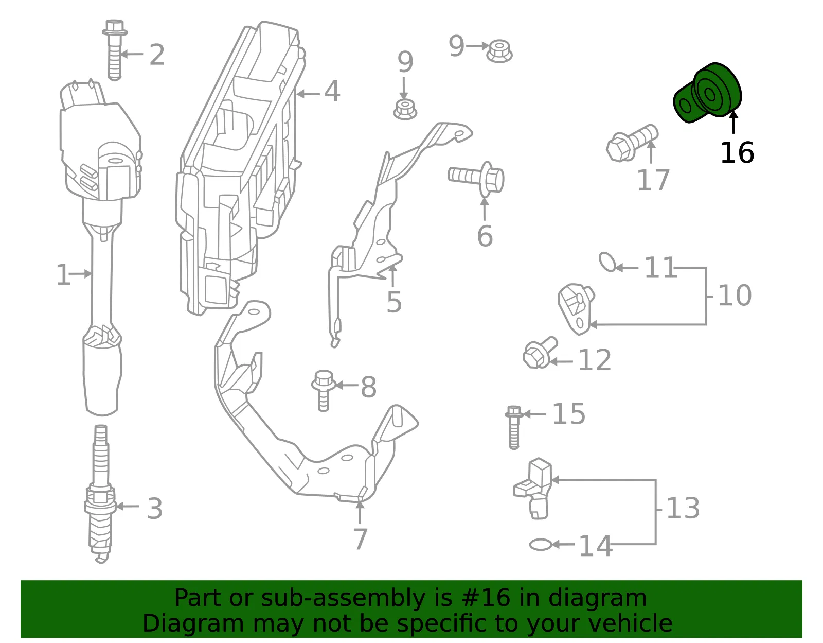 Ignition Knock (Detonation) Sensor - Mazda (CWA1-18-921) - view 2
